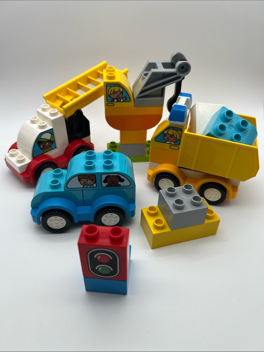 LEGO DUPLO Town Playset - Car and Construction Vehicles Set for Kids